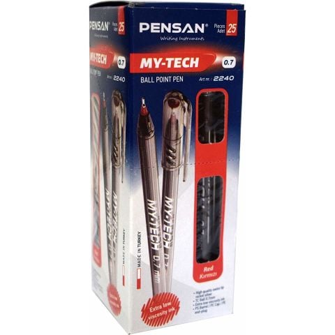 PENSAN MYTECH TÜKENMEZ KALEM KIRMIZI 25AD/KT