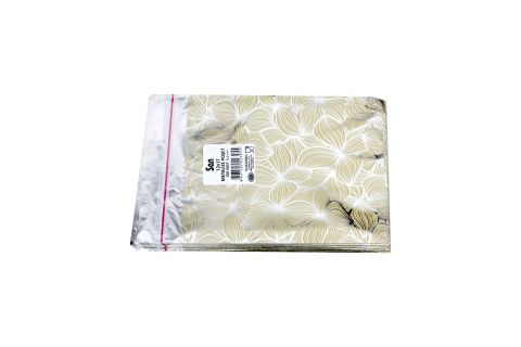 HEDİYE TORBASI METALİZE POŞET BANTLI 100 ADET 12CM*17CM