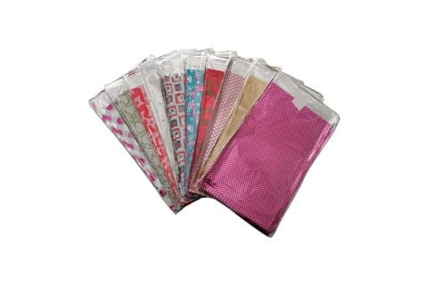 HEDİYE TORBASI METALİZE POŞET BANTLI 100 ADET 17CM*25CM