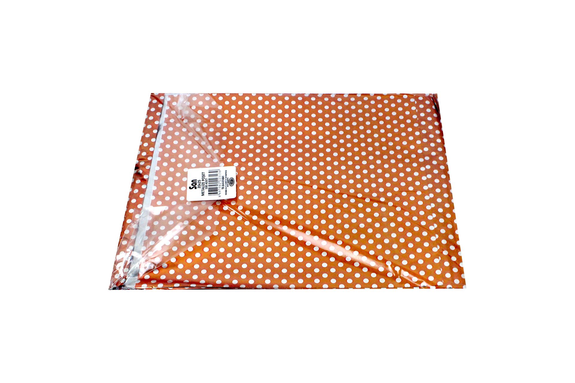 HEDİYE TORBASI METALİZE POŞET BANTLI 100 ADET 20CM*25CM