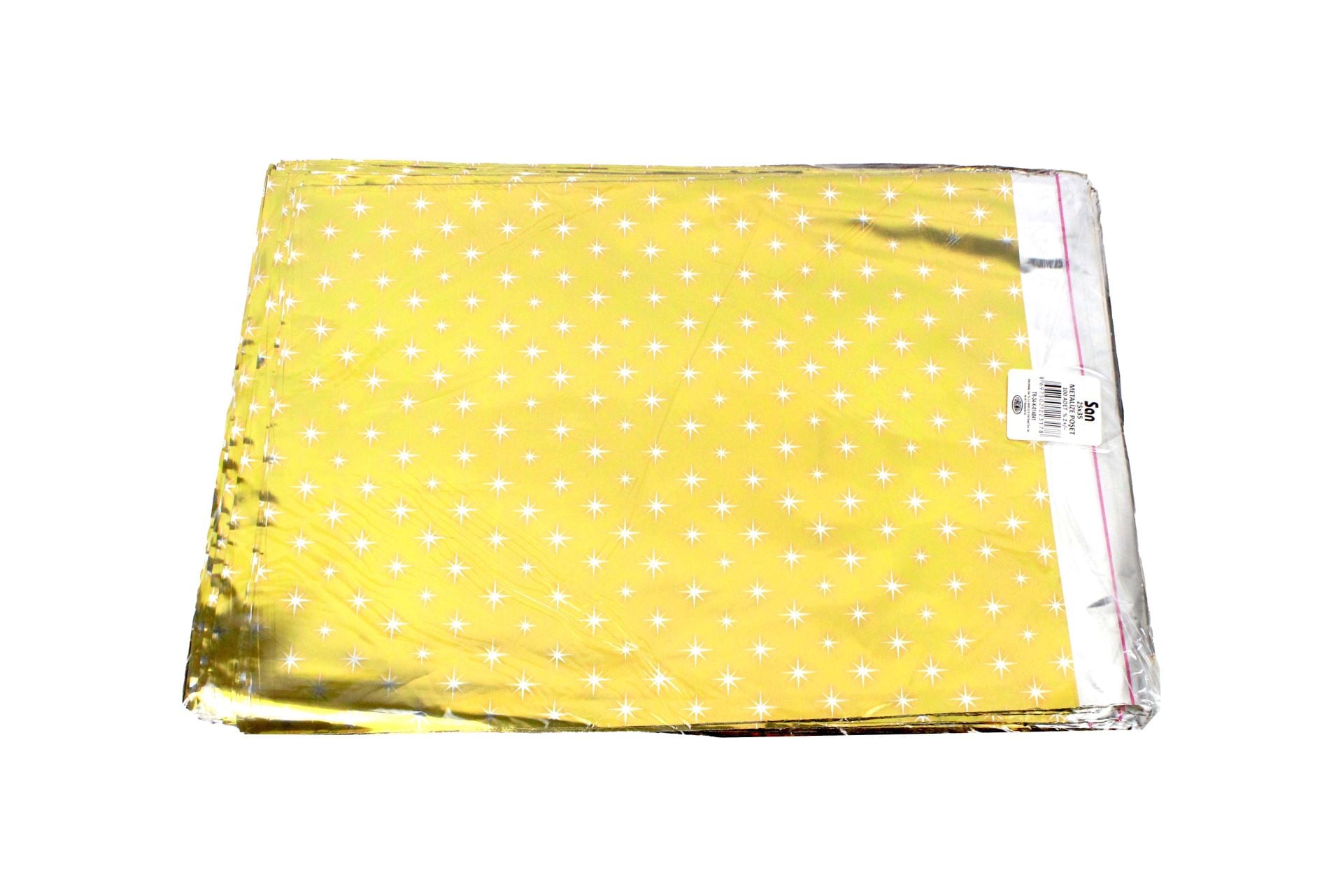 HEDİYE TORBASI METALİZE POŞET BANTLI 100 ADET 25CM*35CM
