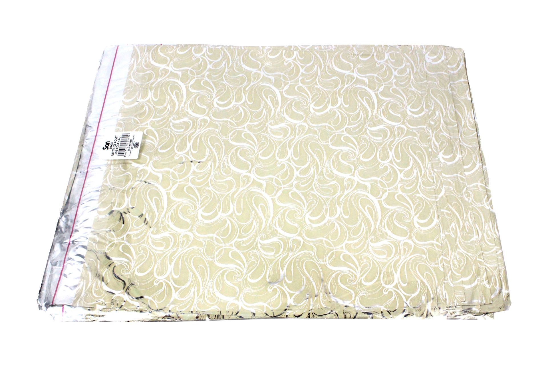 HEDİYE TORBASI METALİZE POŞET BANTLI 100 ADET 30CM*35CM