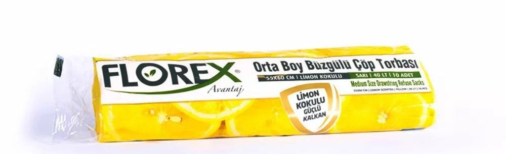 BÜZGÜLÜ ÇÖP TORBASI ORTA LİMON 55CM*60CM