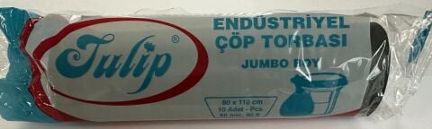 ÇÖP TORBASI ENDÜSTRİYEL JUMBO SİYAH 80CM*110CM TULİP 400GR