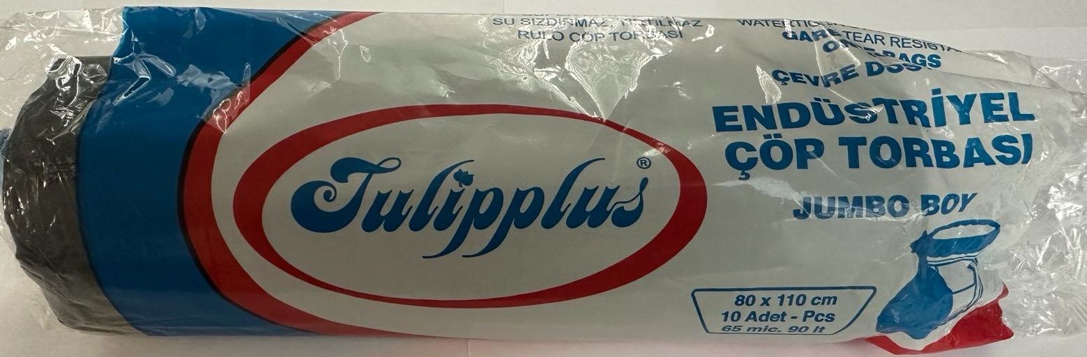 ÇÖP TORBASI ENDÜSTRİYEL JUMBO SİYAH 80*110CM TULİPPLUS 500GR