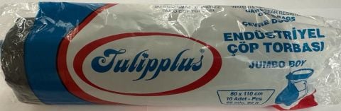ÇÖP TORBASI JUMBO SİYAH 80CM*110CM TULİPPLUS ENDÜSTRİYEL 500GR