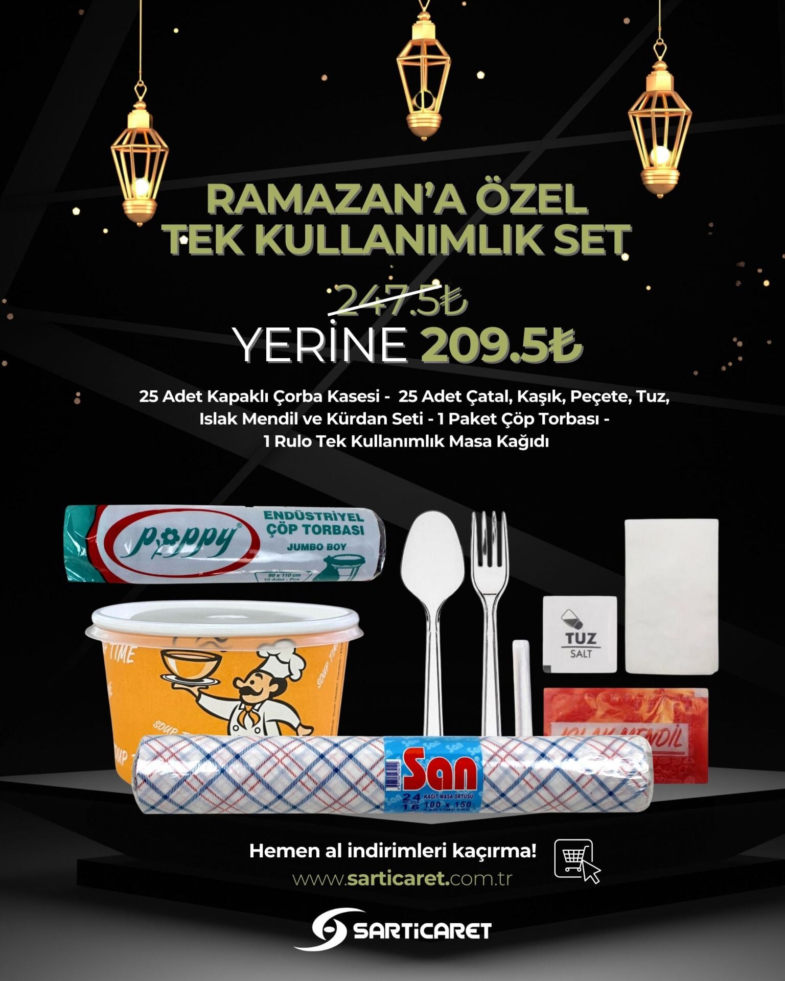 RAMAZAN’a özel  Tek Kullanımlık Set