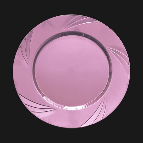 PLASTİK TABAK SERT PARTY 6ADET Pembe