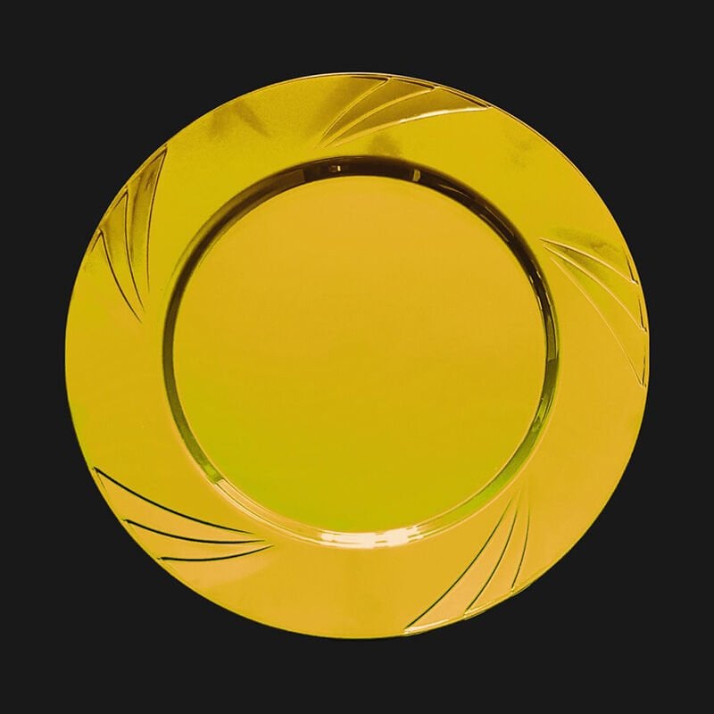 PLASTİK TABAK SERT PARTY 6ADET Gold