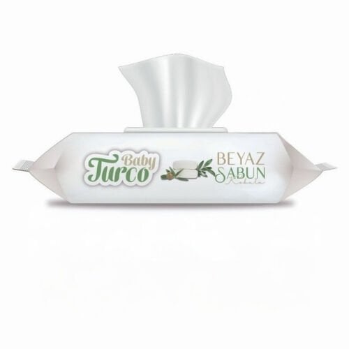 ISLAK MENDİL BABY TURCO BEYAZ SABUN 90LI