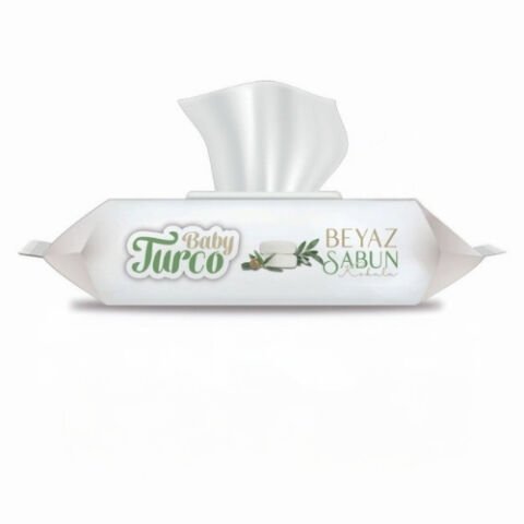 ISLAK MENDİL BABY TURCO BEYAZ SABUN 90LI