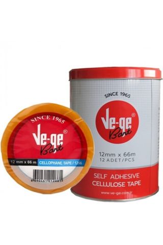 VEGE BANT KIRTASİYE 12MM*66MT 12AD TENEKE KUTU