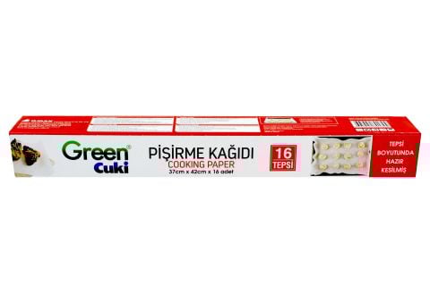 PİŞİRME KAĞIDI FIRIN 37CM KESİLMİŞ 16LI