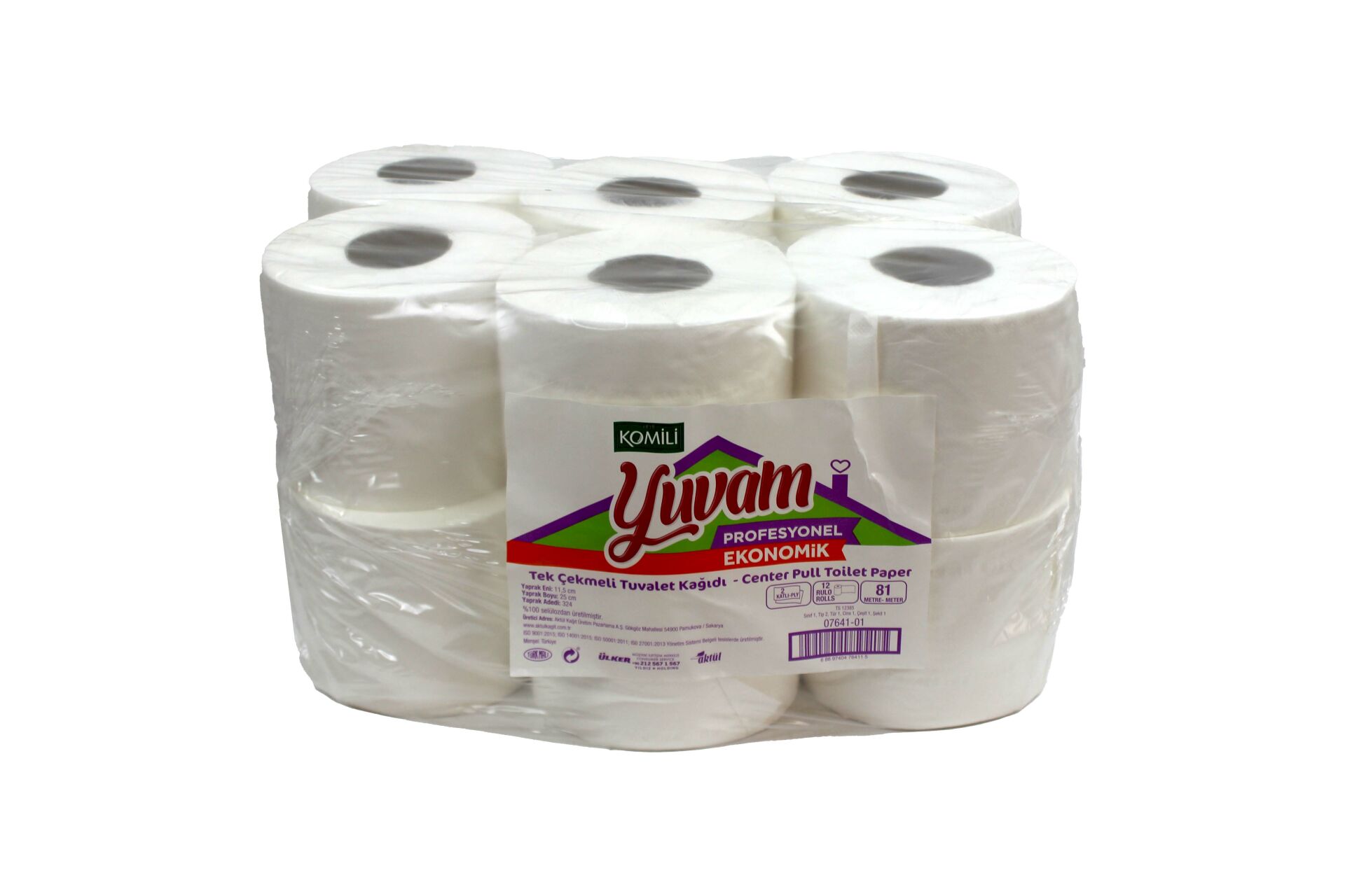 TUVALET KAĞIDI İÇTEN ÇEKMELİ MİNİ KOMİLİ 07641-01 12AD/PK