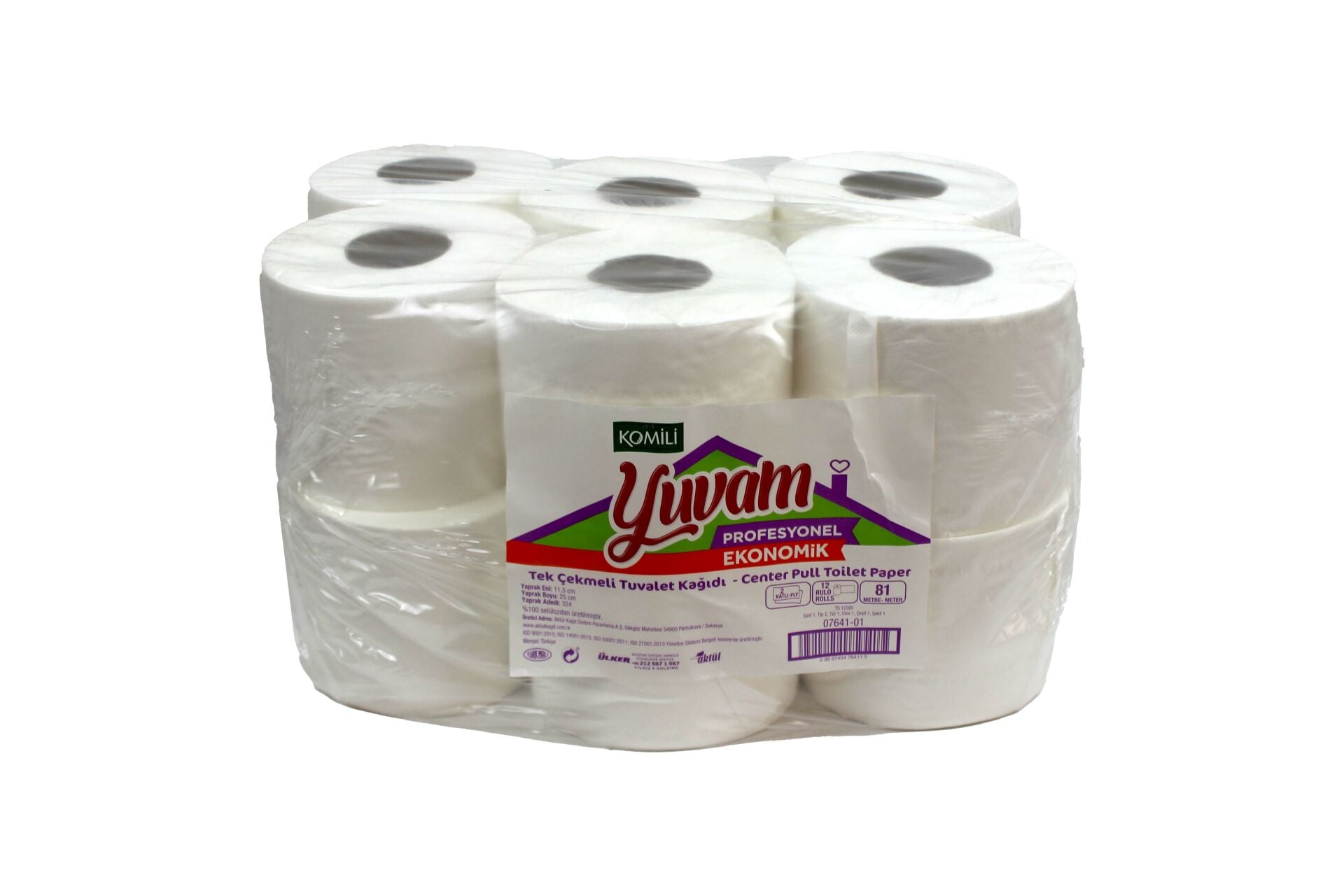 TUVALET KAĞIDI İÇTEN ÇEKMELİ MİNİ KOMİLİ 07641-01 12AD/PK