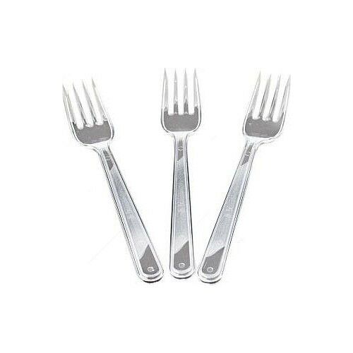 PLASTİK ÇATAL LÜKS ŞEFFAF 100AD