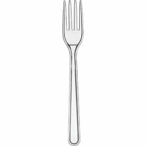 PLASTİK ÇATAL LÜKS ŞEFFAF 100AD