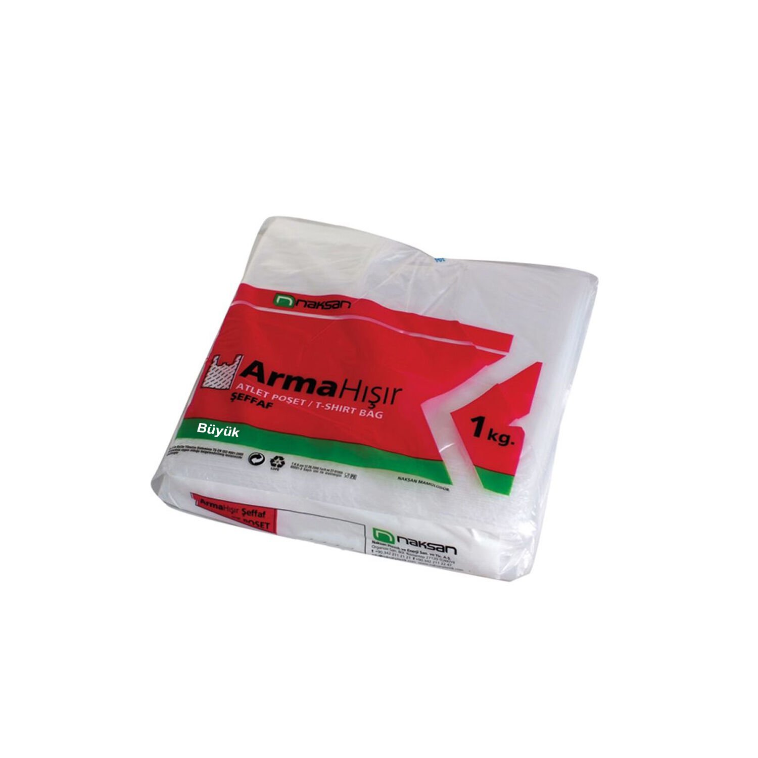 HIŞIR ATLET POŞET ŞEFFAF ARMA 1KG BÜYÜK