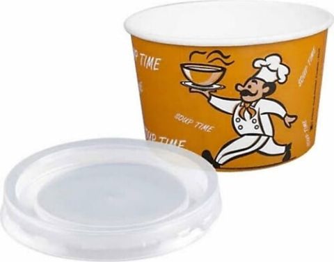 KARTON ÇORBA KASESİ KAPAKLI 25AD