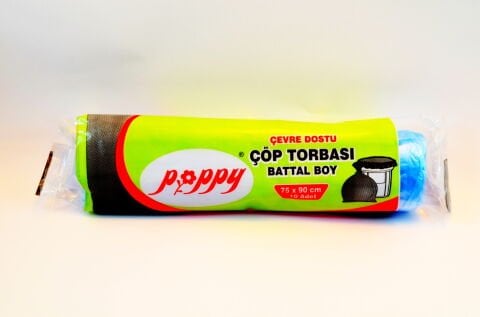 POPPY ÇÖP TORBASI 075*090 BATTAL SİYAH