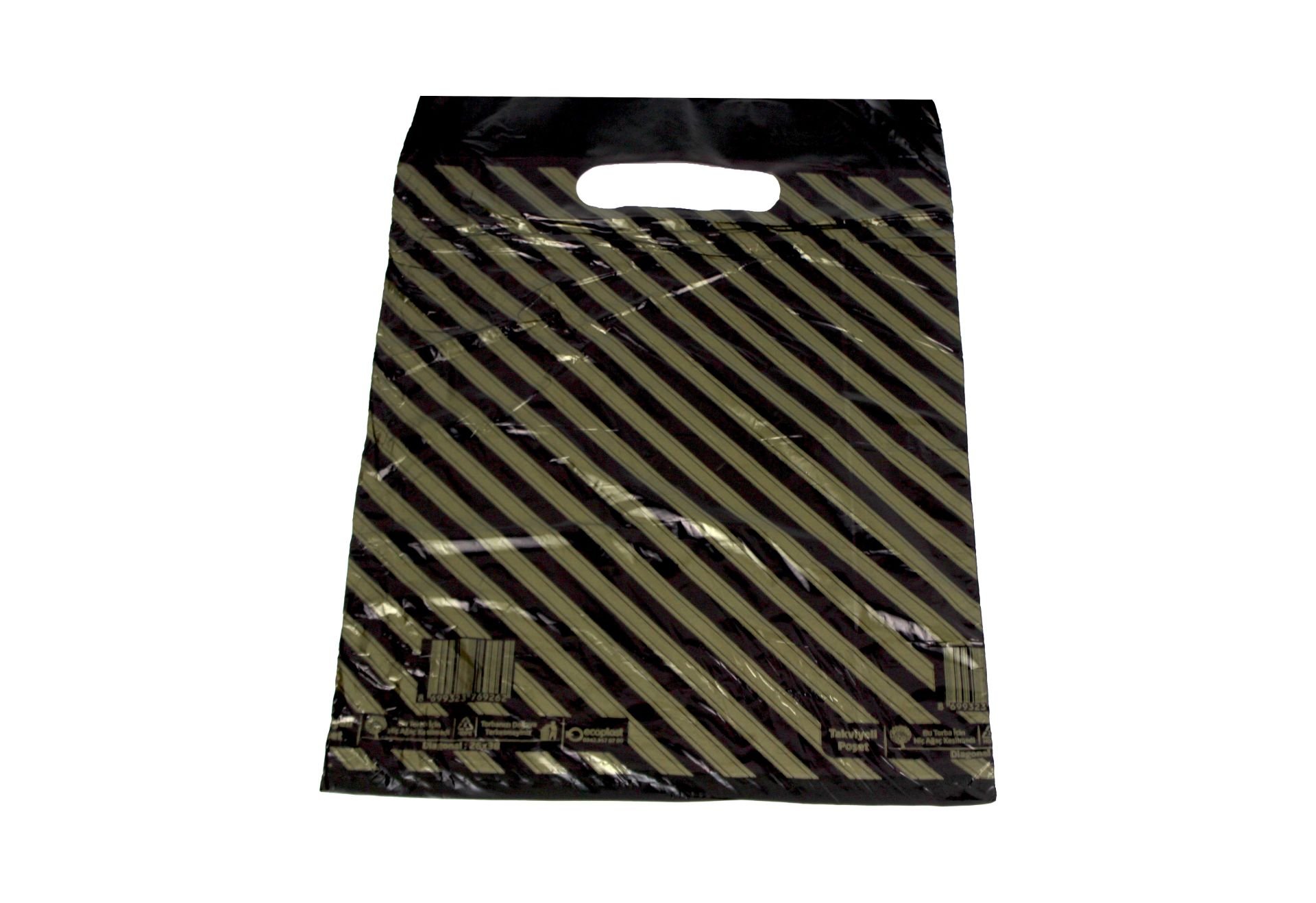 TAKVİYELİ POŞET SİYAH 50AD NO: 2  26CM*38CM