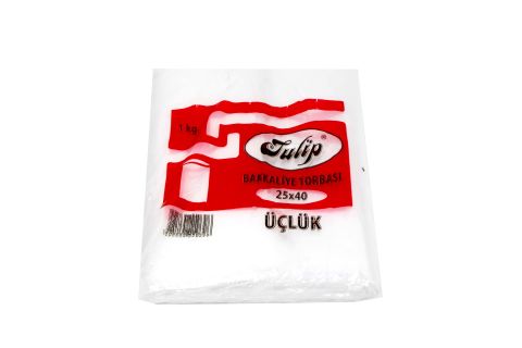 TULİP ŞEFFAF TORBA 070MİC 1KG 25cm*40cm Üçlük
