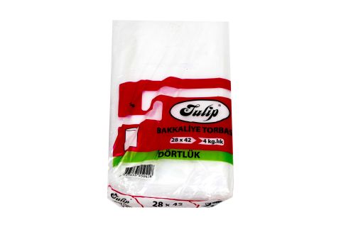 TULİP ŞEFFAF TORBA 070MİC 1KG 28cm*42cm Dörtlük